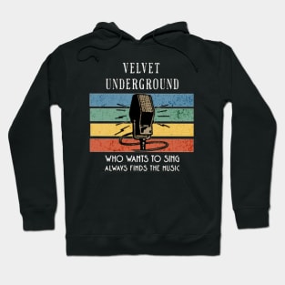 velvet /vintage microphone Hoodie